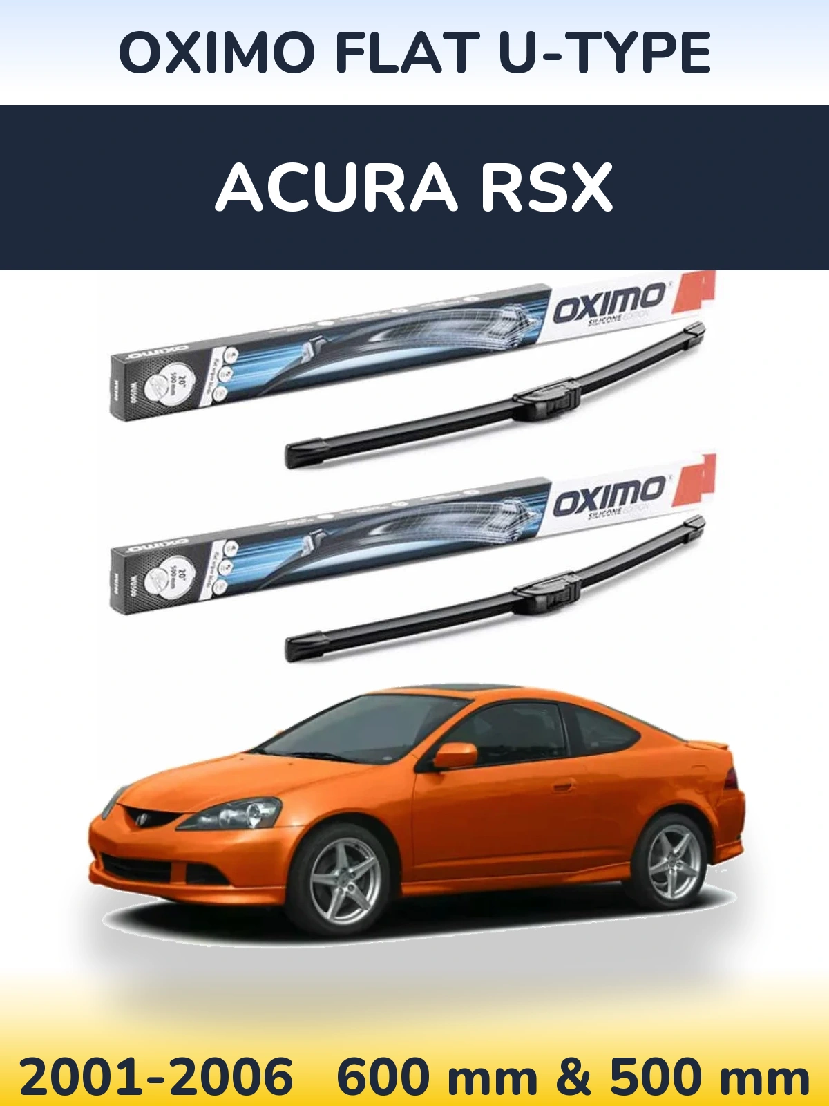 Torkarblad Oximo Flat U-type för Acura RSX