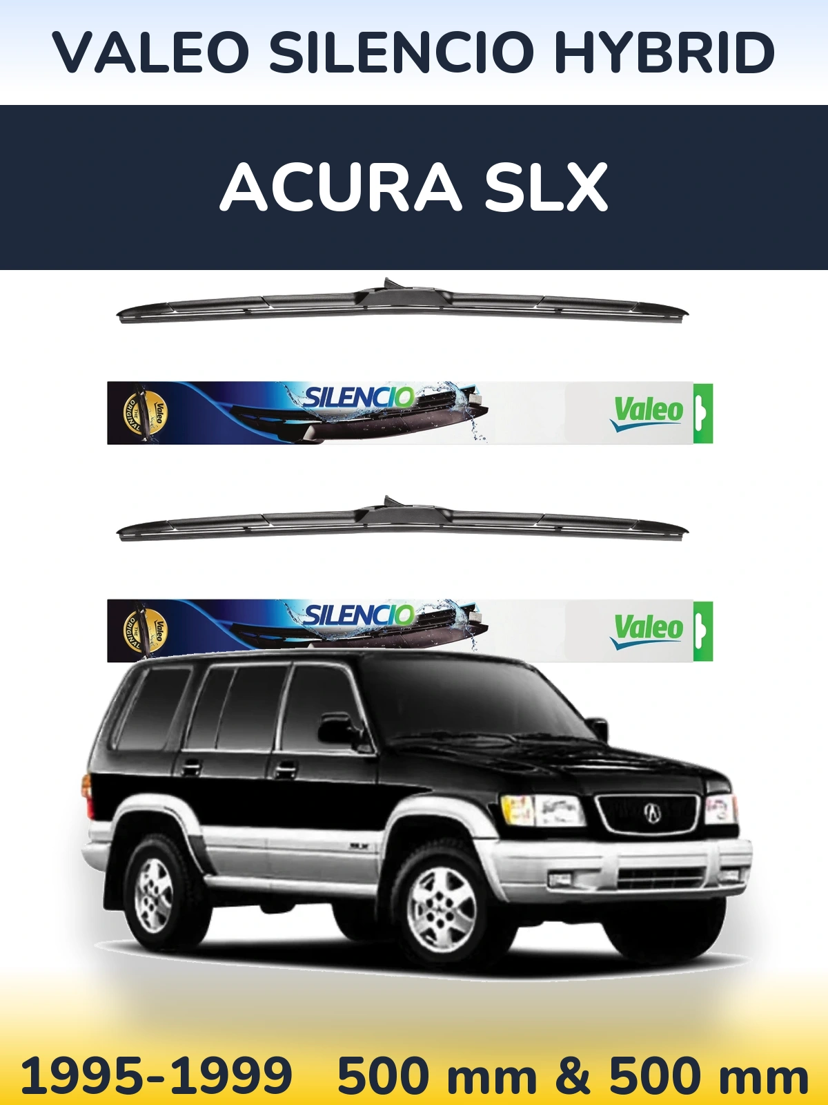 Torkarblad Valeo Silencio Hybrid för Acura SLX