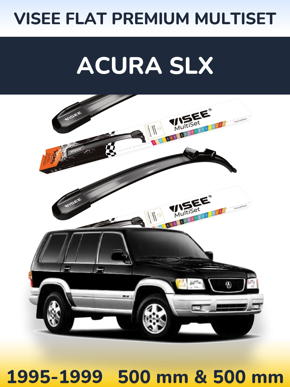 Torkarblad VISEE FLAT PREMIUM MultiSet för Acura SLX