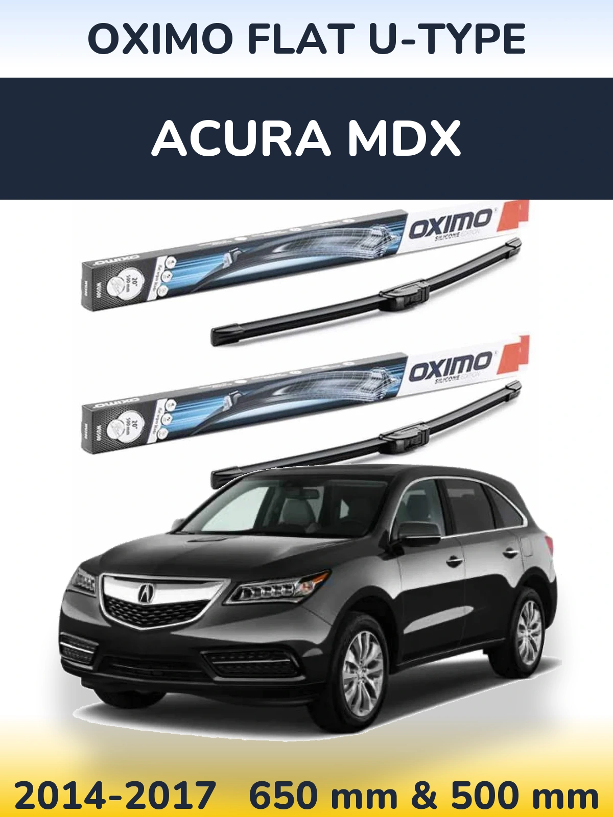 Torkarblad Oximo Flat U-type för Acura MDX