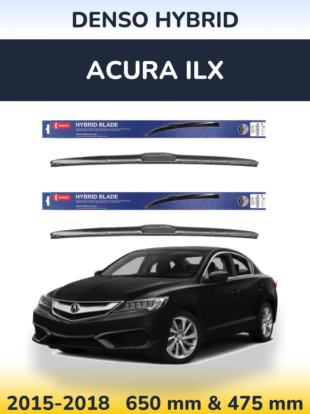 Torkarblad Denso Hybrid för Acura ILX