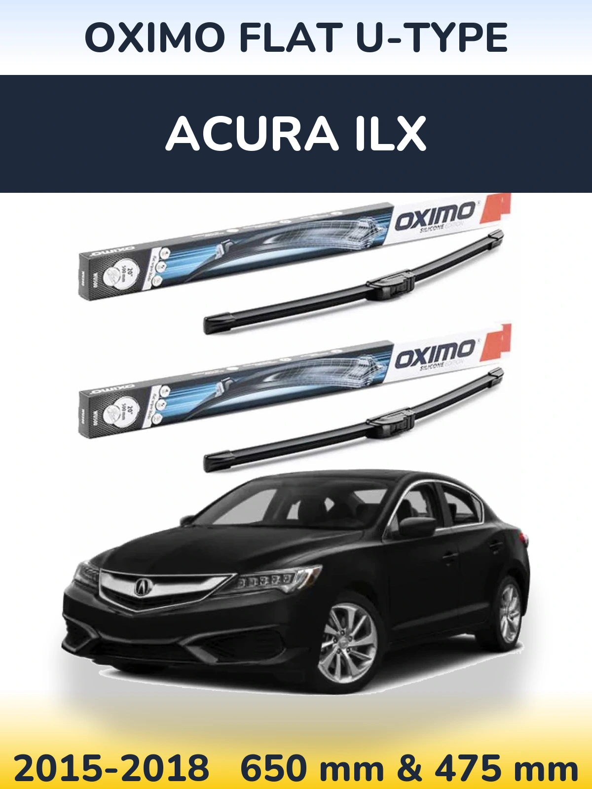 Torkarblad Oximo Flat U-type för Acura ILX
