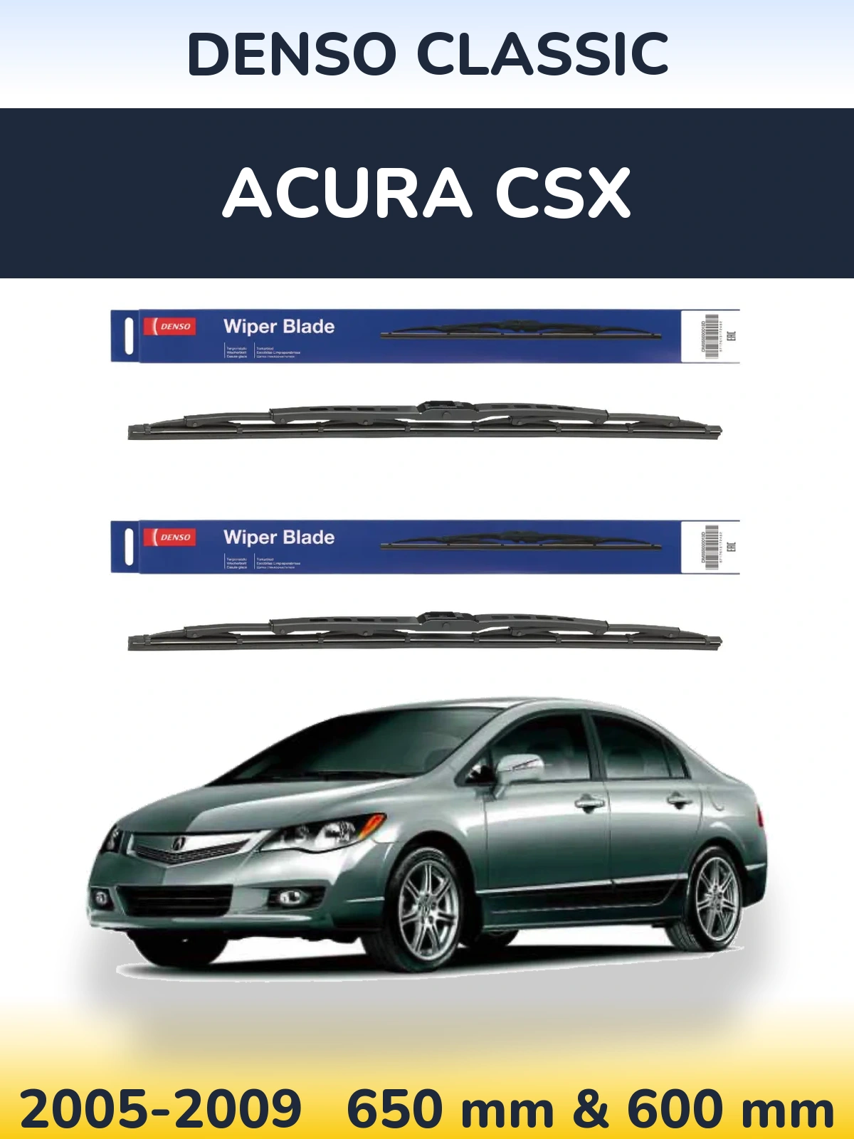Torkarblad Denso Classic för Acura CSX