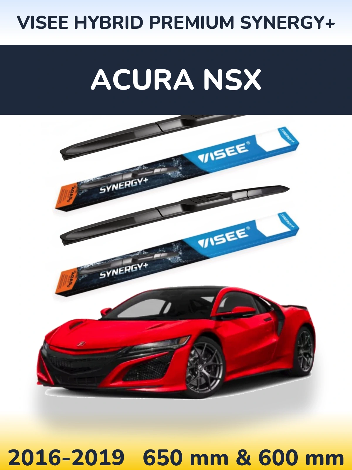 Torkarblad VISEE HYBRID PREMIUM SYNERGY+ för Acura NSX