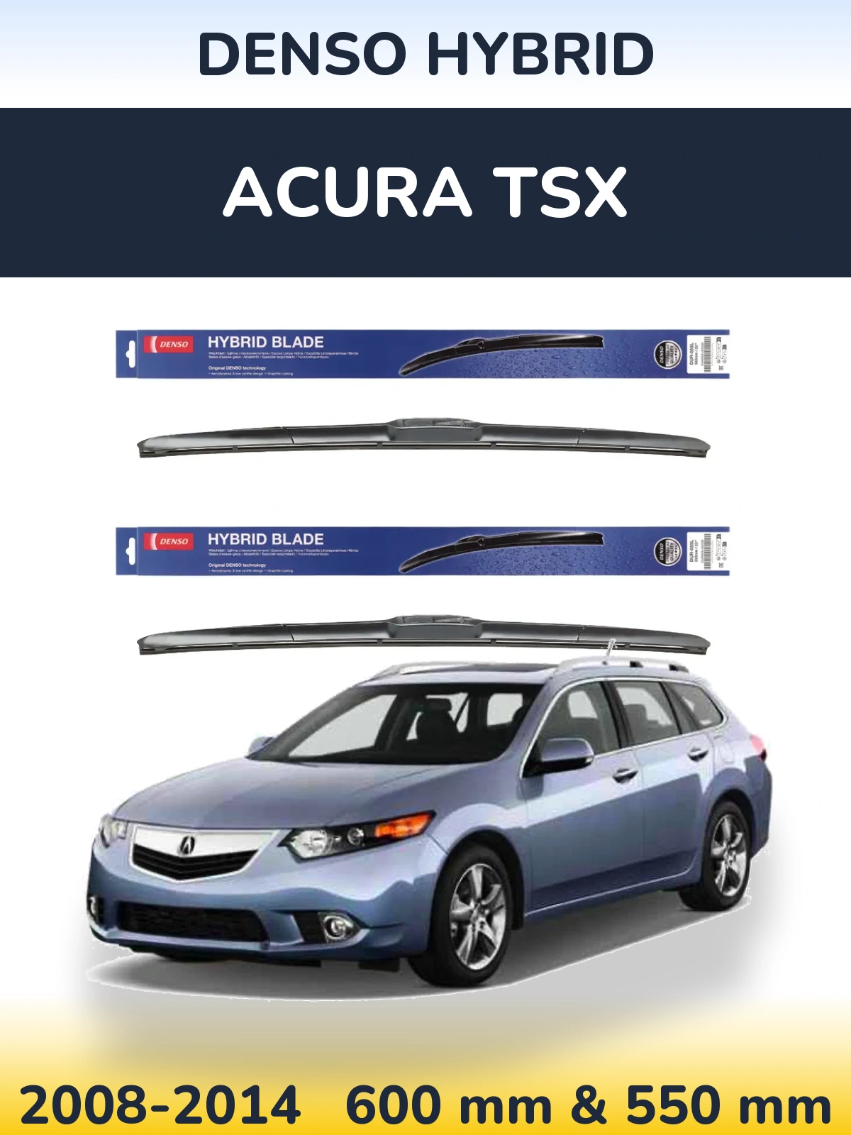 Torkarblad Denso Hybrid för Acura TSX