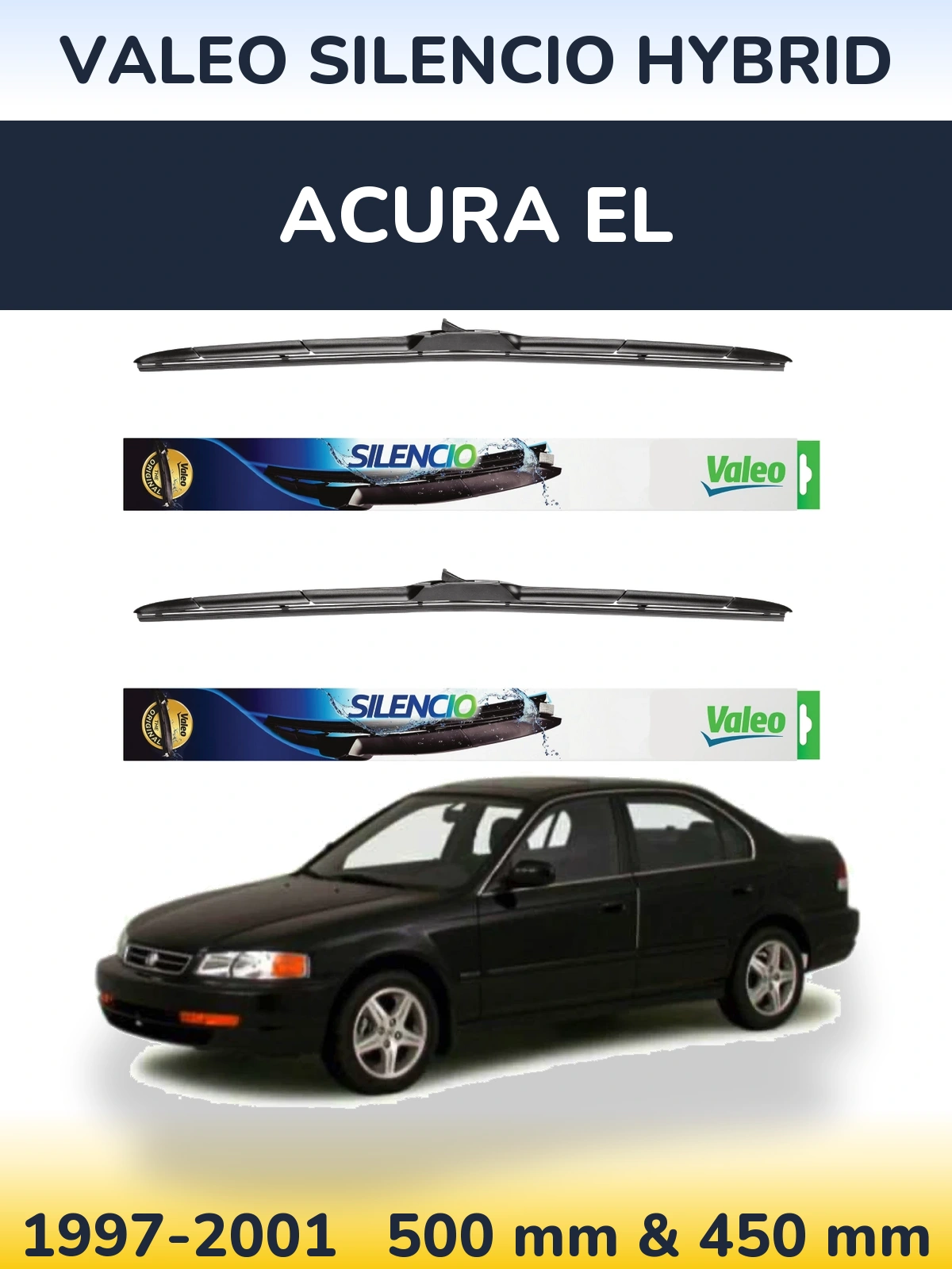 Torkarblad Valeo Silencio Hybrid för Acura EL
