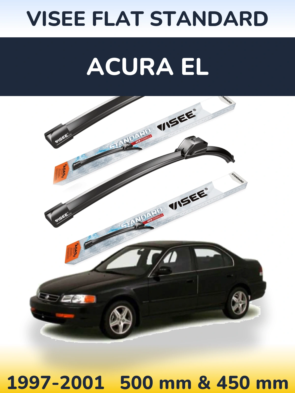 Torkarblad VISEE FLAT STANDARD för Acura EL