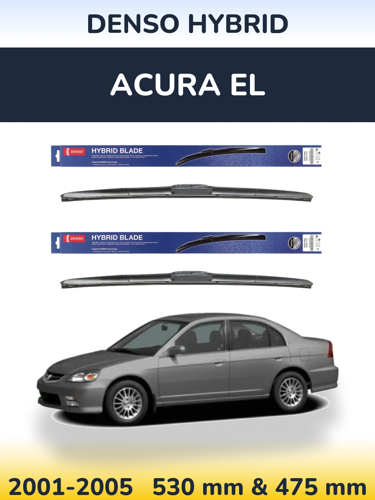 Torkarblad Denso Hybrid för Acura EL