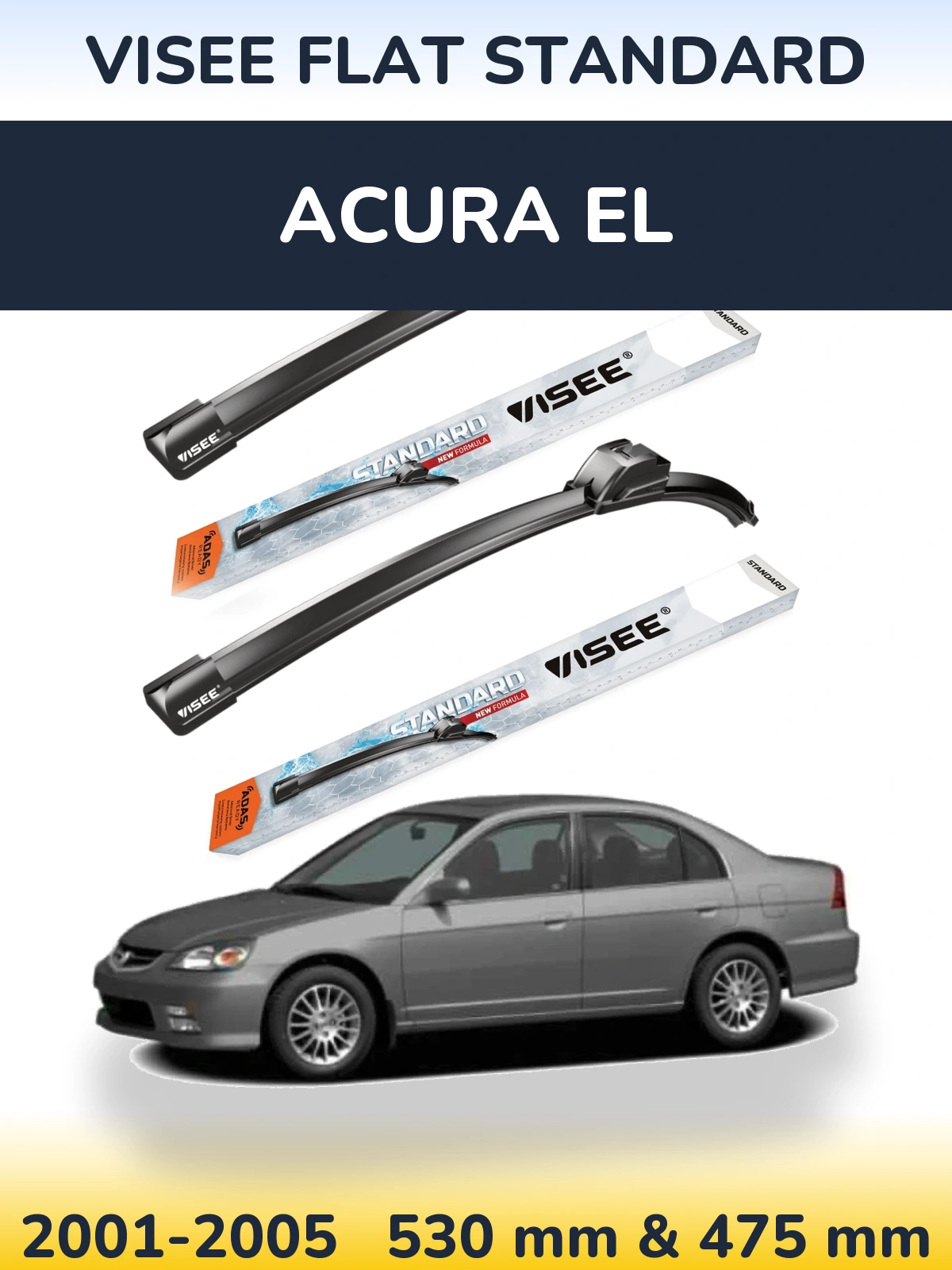 Torkarblad VISEE FLAT STANDARD för Acura EL