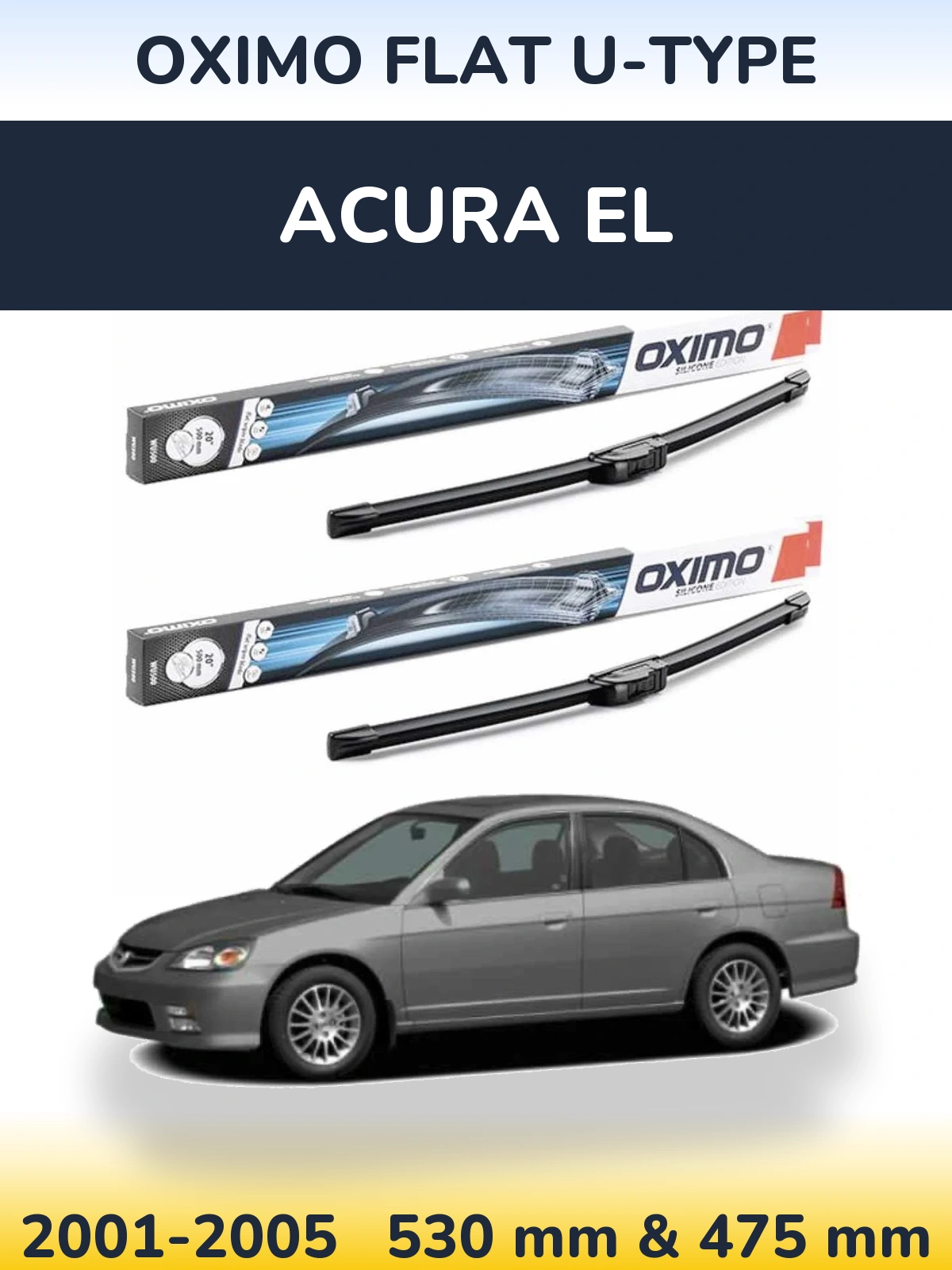 Torkarblad Oximo Flat U-type för Acura EL
