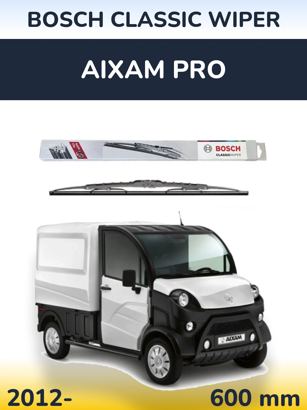 Torkarblad BOSCH Classic Wiper för Aixam PRO