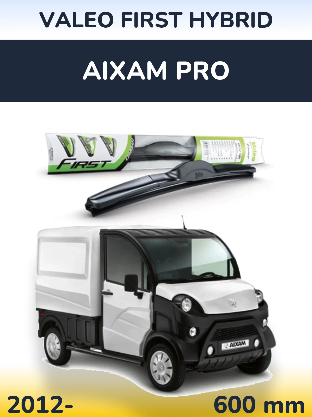 Torkarblad Valeo First Hybrid för Aixam PRO