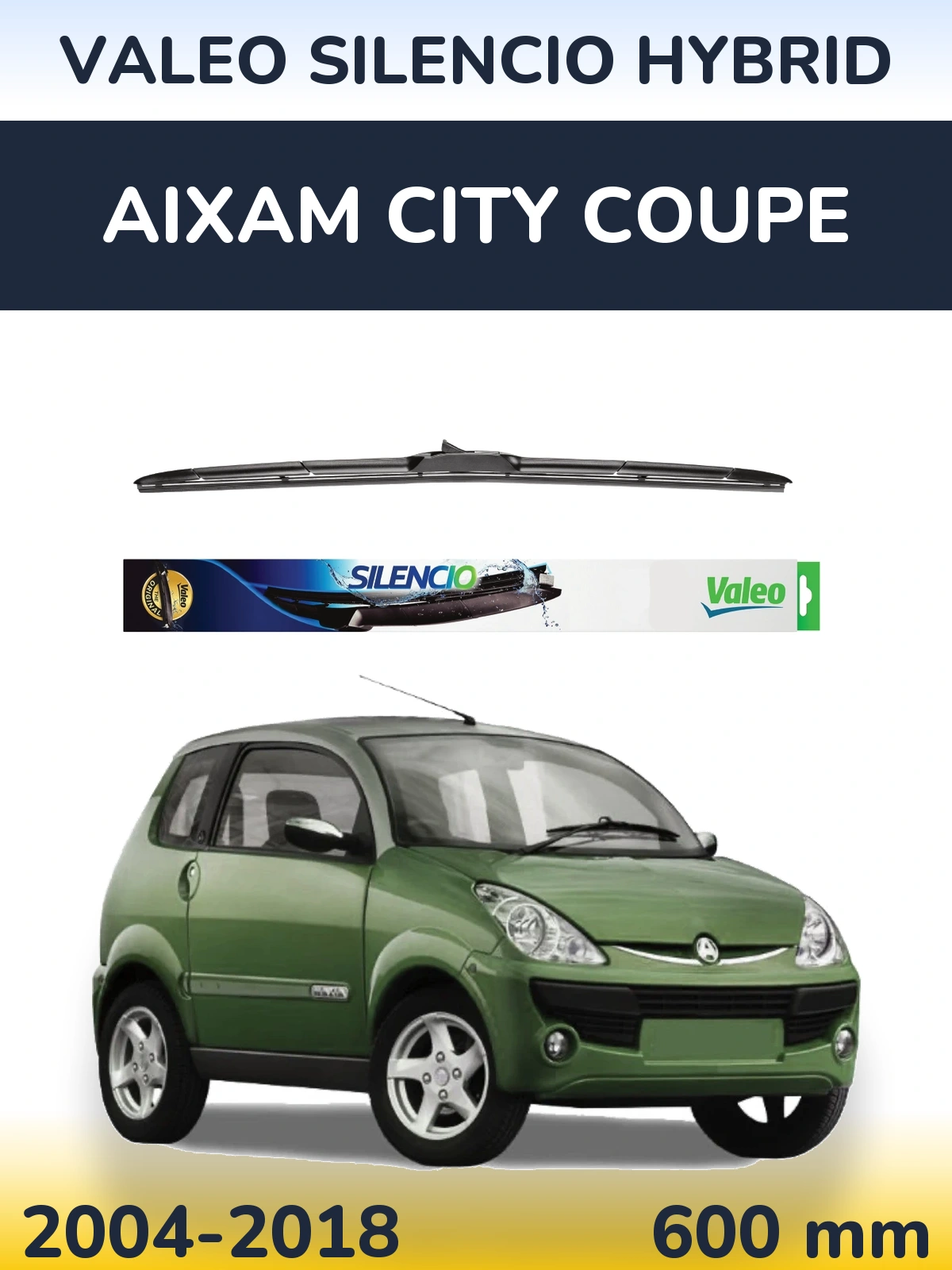 Torkarblad Valeo Silencio Hybrid för Aixam City Coupe