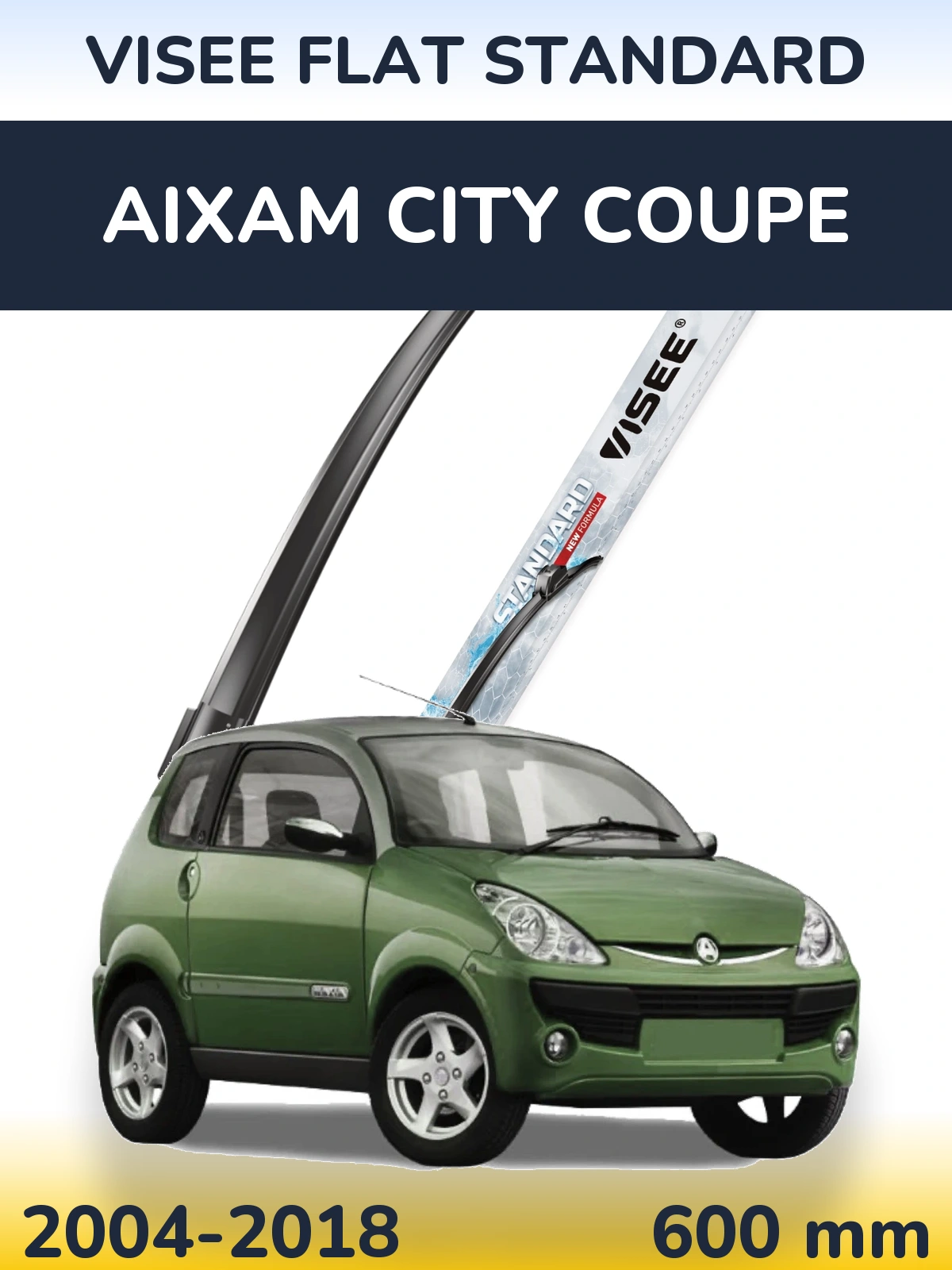 Передня щітка VISEE FLAT STANDARD 600 мм для Aixam City Coupe 2004-2018