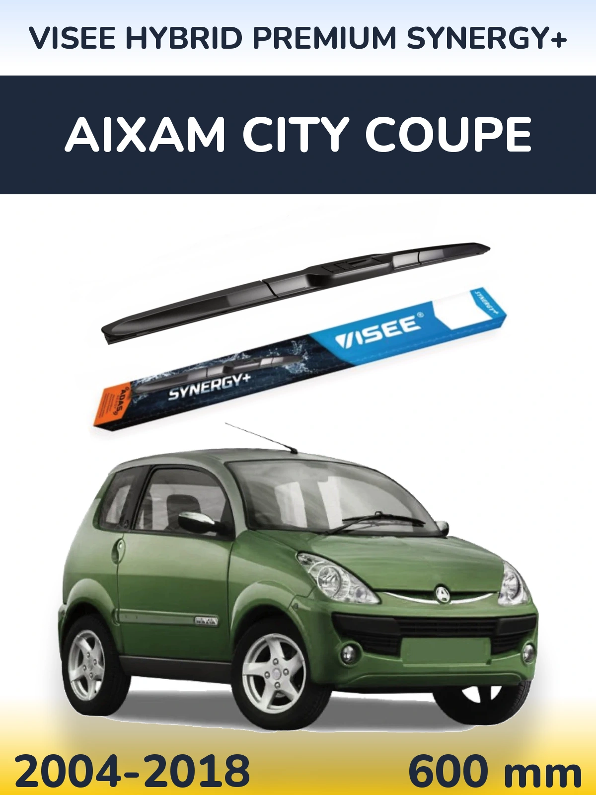 Torkarblad VISEE HYBRID PREMIUM SYNERGY+ för Aixam City Coupe
