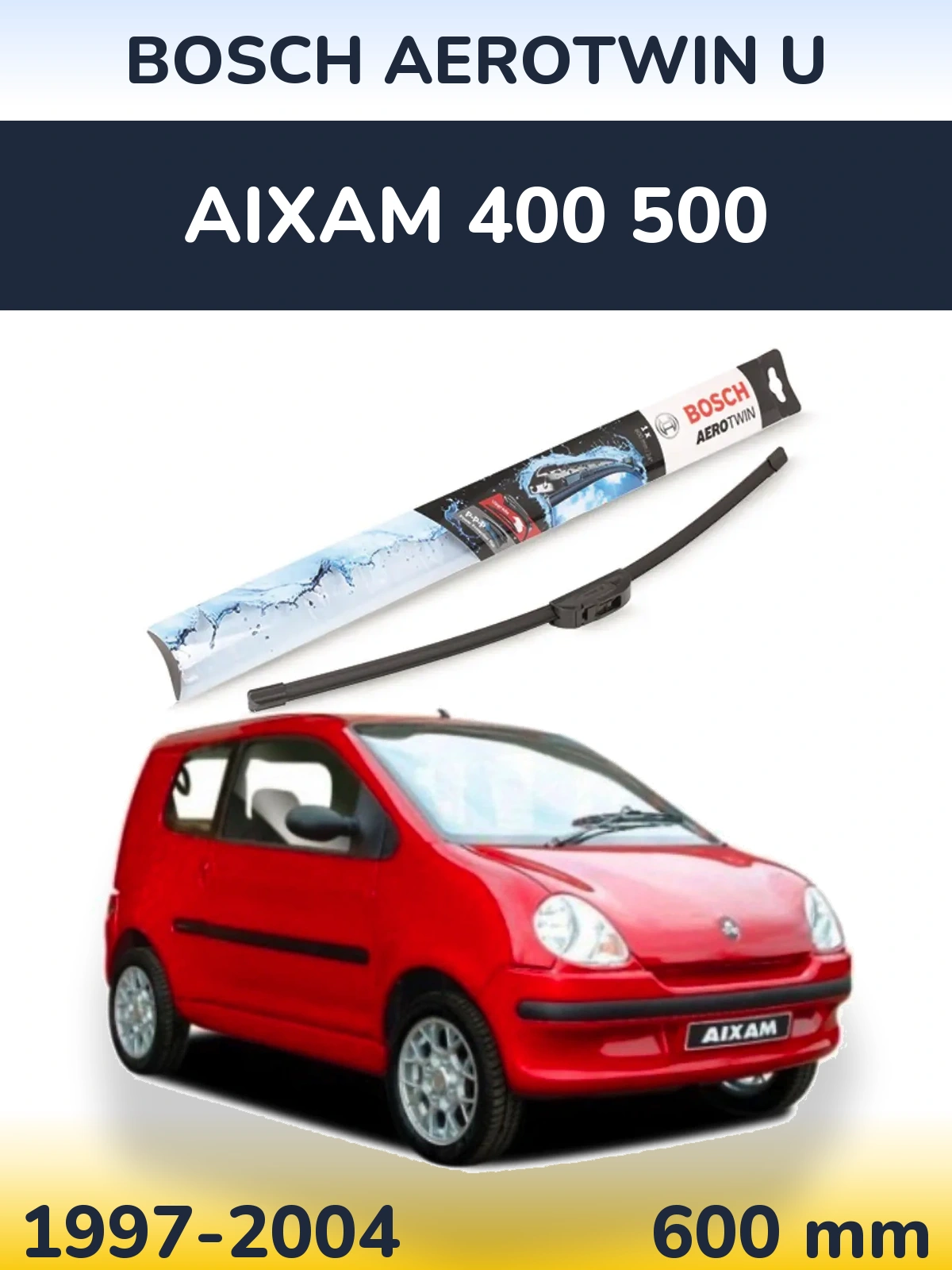 Torkarblad BOSCH AeroTwin U för Aixam 400 500