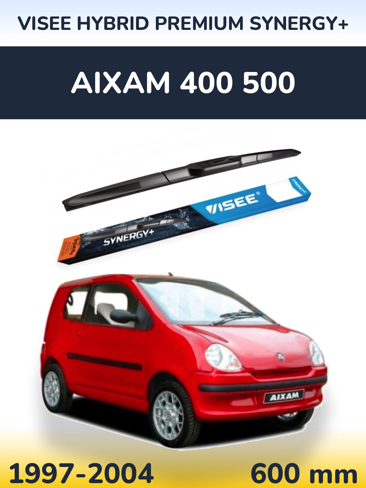 Torkarblad VISEE HYBRID PREMIUM SYNERGY+ för Aixam 400 500
