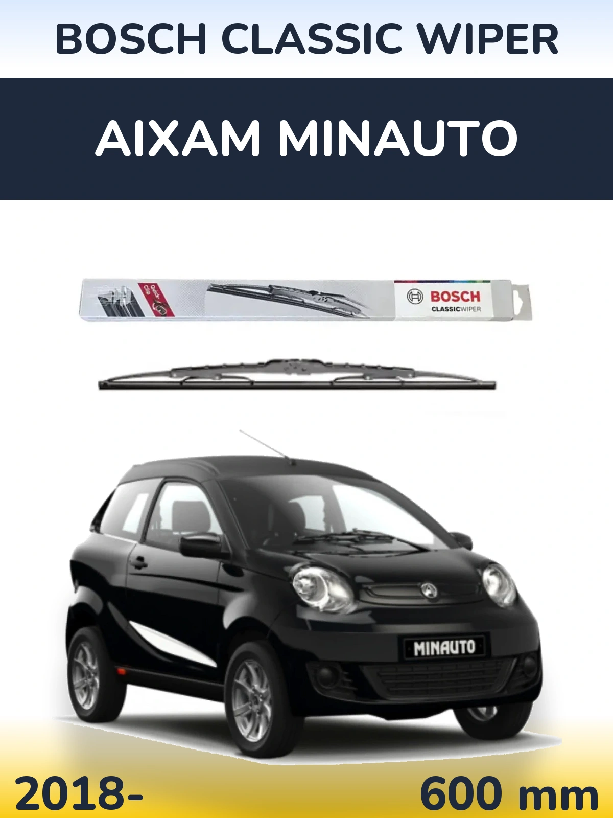 Torkarblad BOSCH Classic Wiper för Aixam Minauto