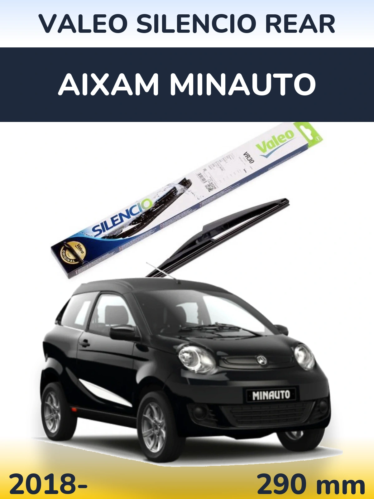 Torkarblad Valeo Silencio Rear för Aixam Minauto
