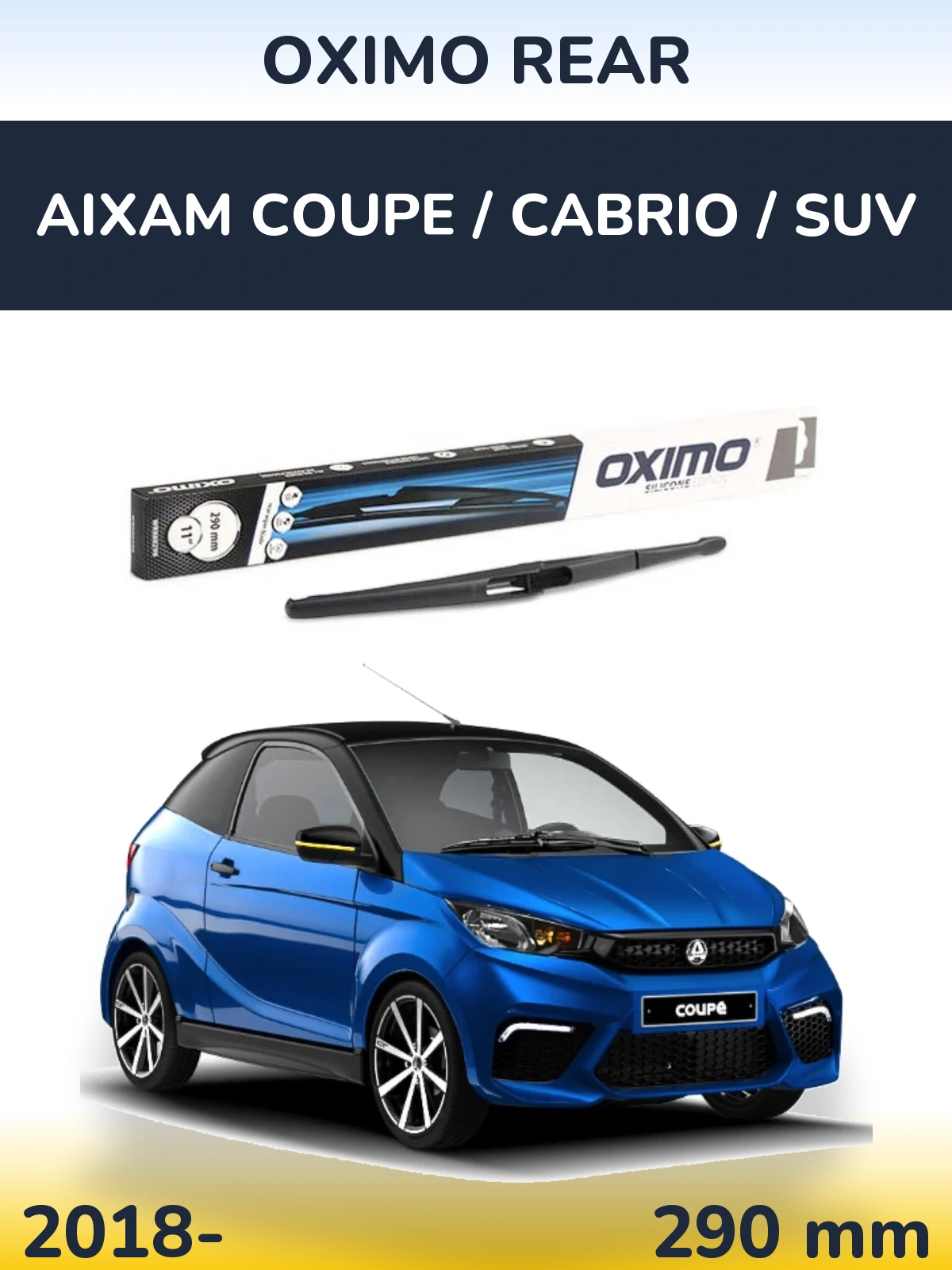 Torkarblad Oximo Rear för Aixam Coupe / Cabrio / SUV