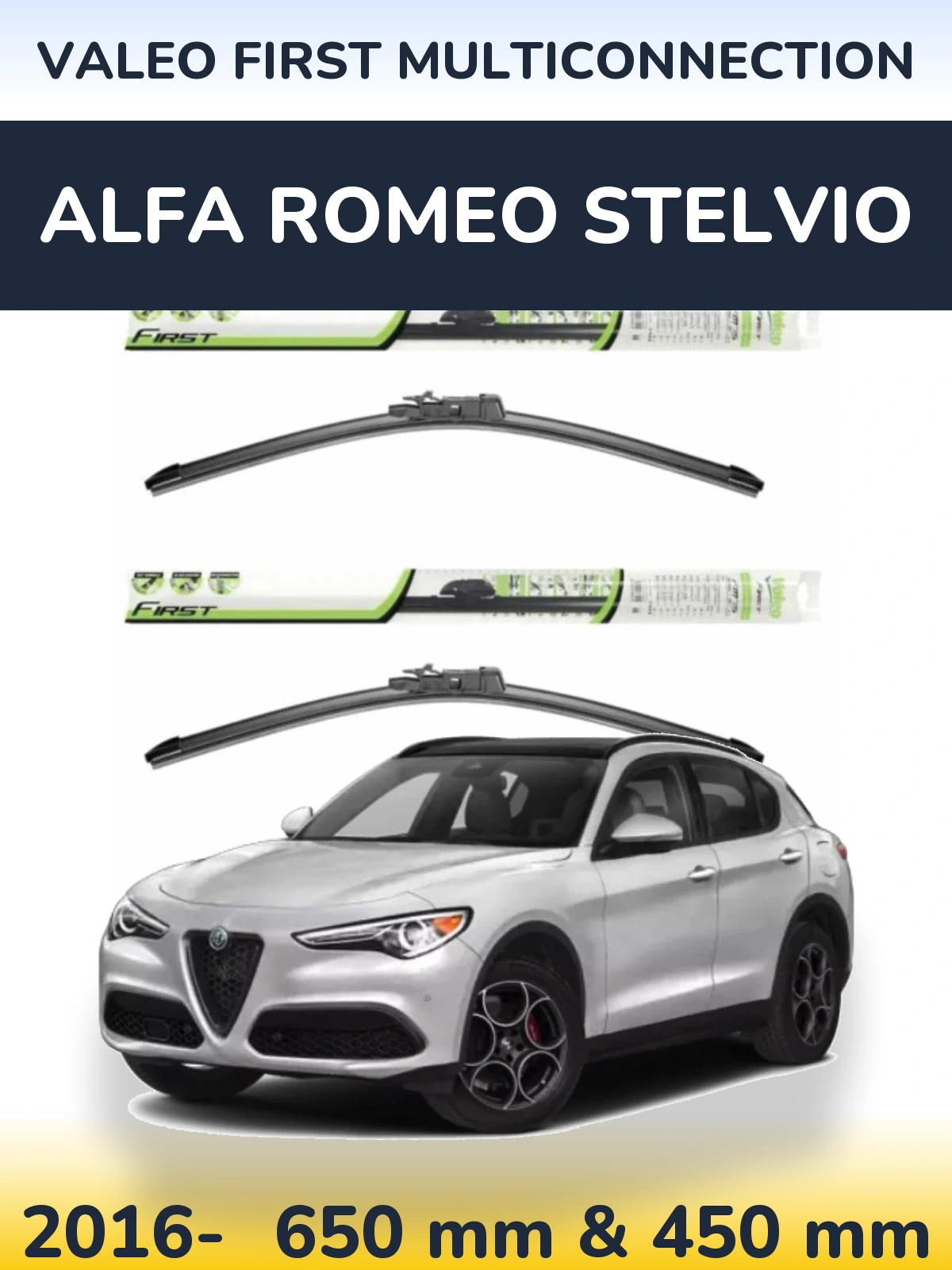 Torkarblad Valeo First MultiConnection för Alfa Romeo Stelvio