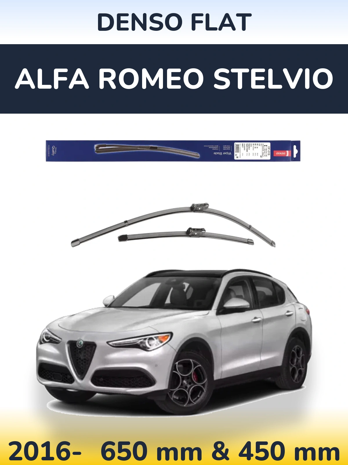 Torkarblad Denso Flat för Alfa Romeo Stelvio