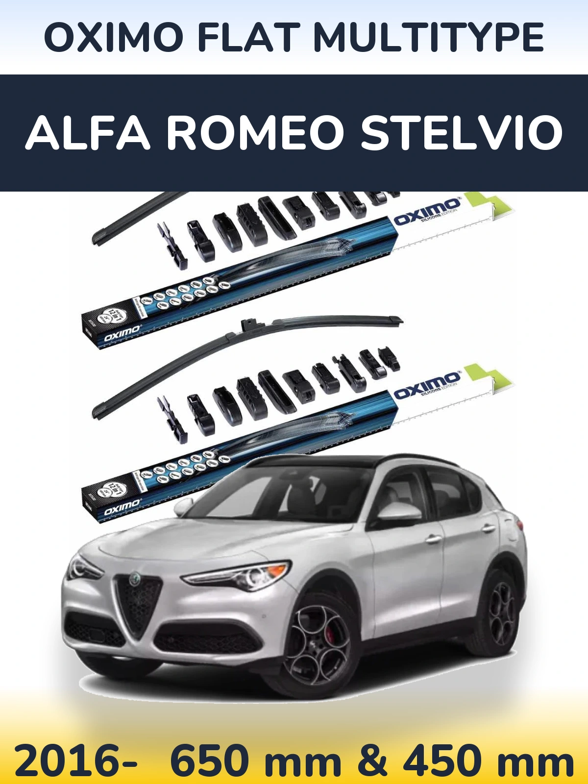 Torkarblad Oximo Flat MultiType för Alfa Romeo Stelvio
