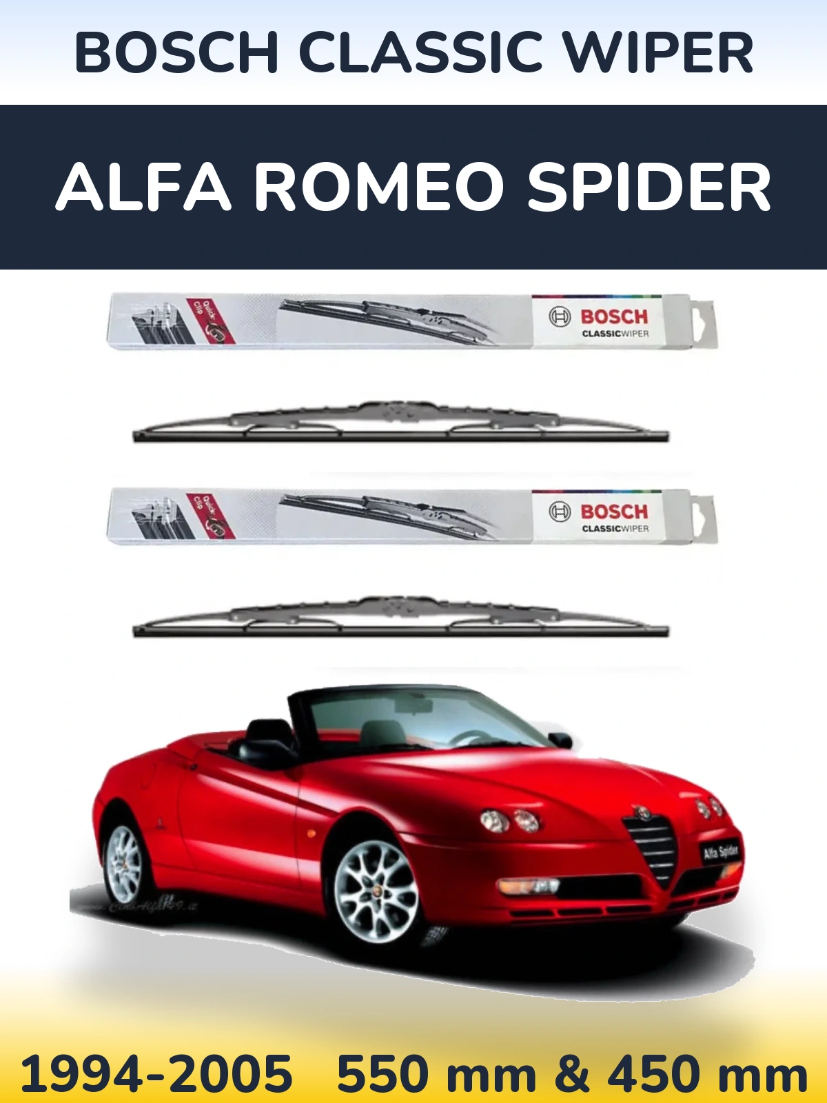 Torkarblad BOSCH Classic Wiper för Alfa Romeo Spider
