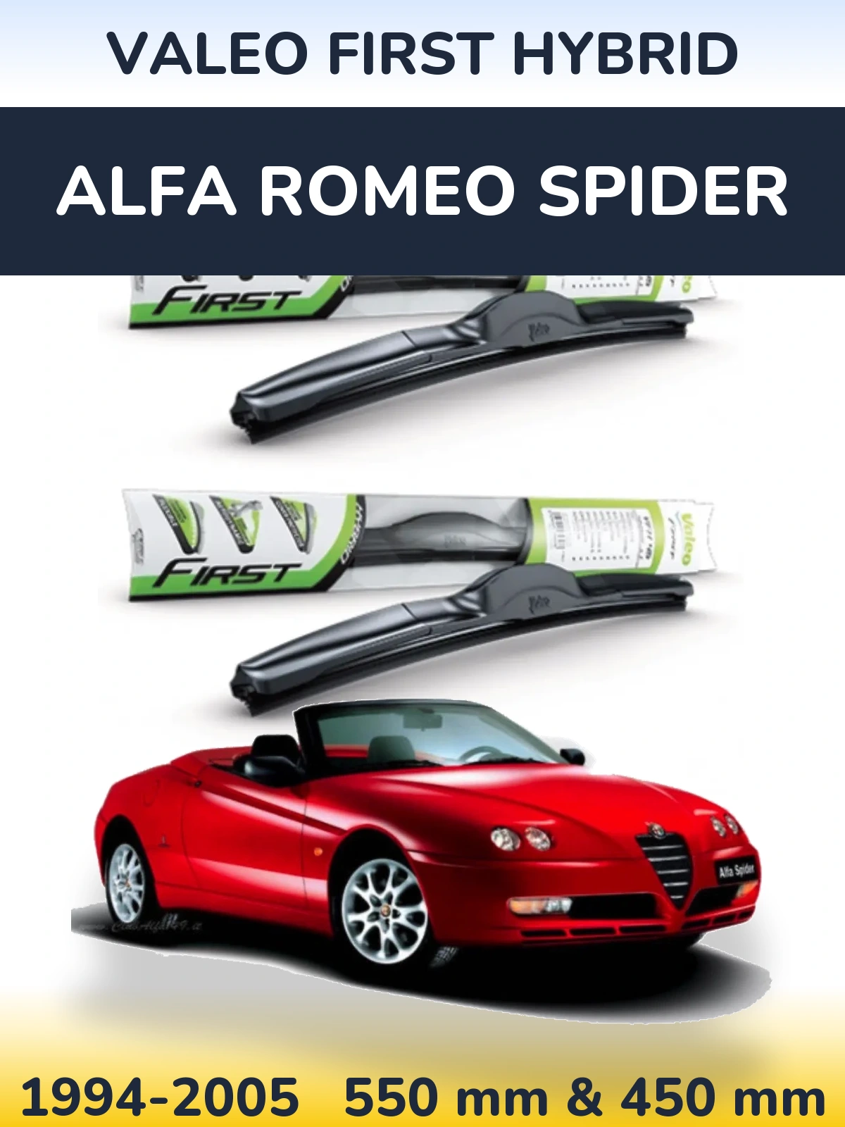 Torkarblad Valeo First Hybrid för Alfa Romeo Spider