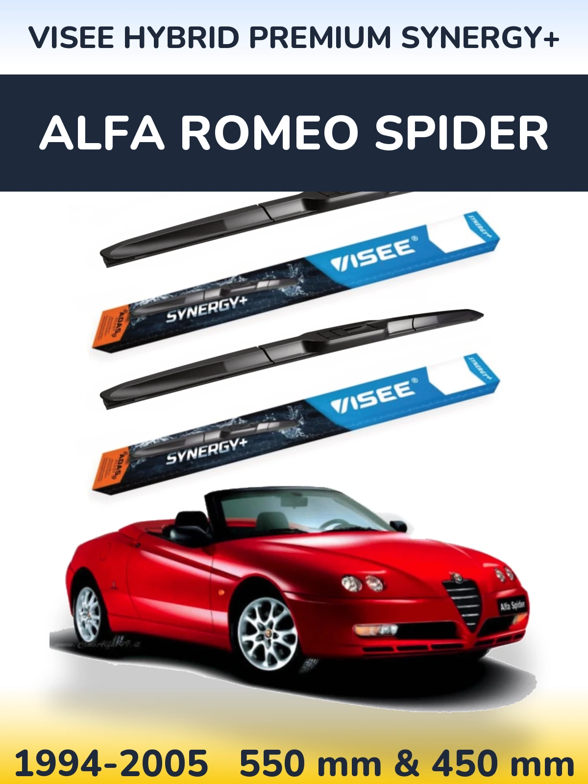 Torkarblad VISEE HYBRID PREMIUM SYNERGY+ för Alfa Romeo Spider