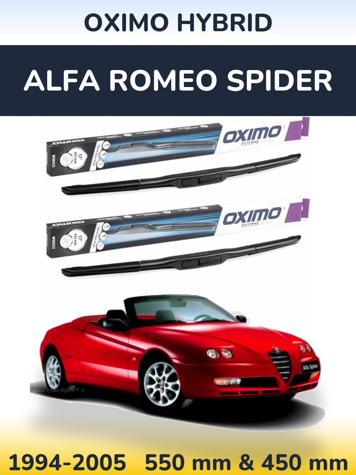 Torkarblad Oximo Hybrid för Alfa Romeo Spider