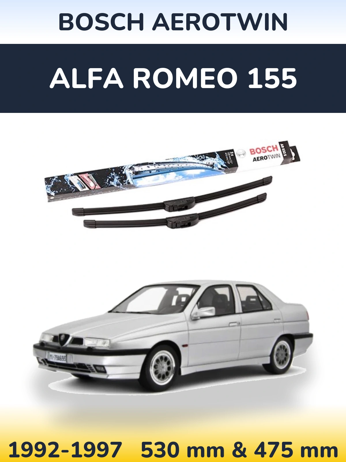 Torkarblad BOSCH AeroTwin för Alfa Romeo 155