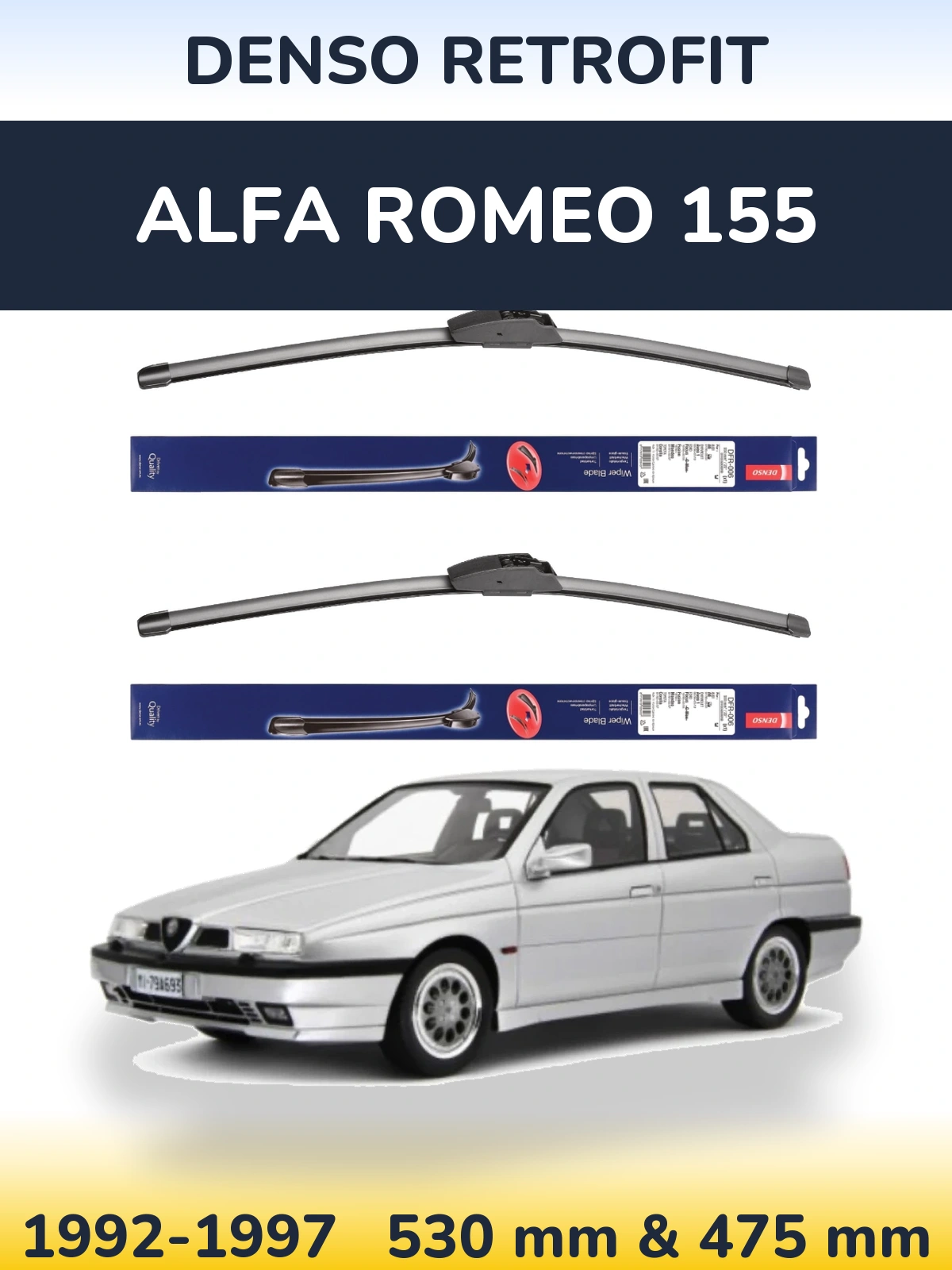 Torkarblad Denso Retrofit för Alfa Romeo 155