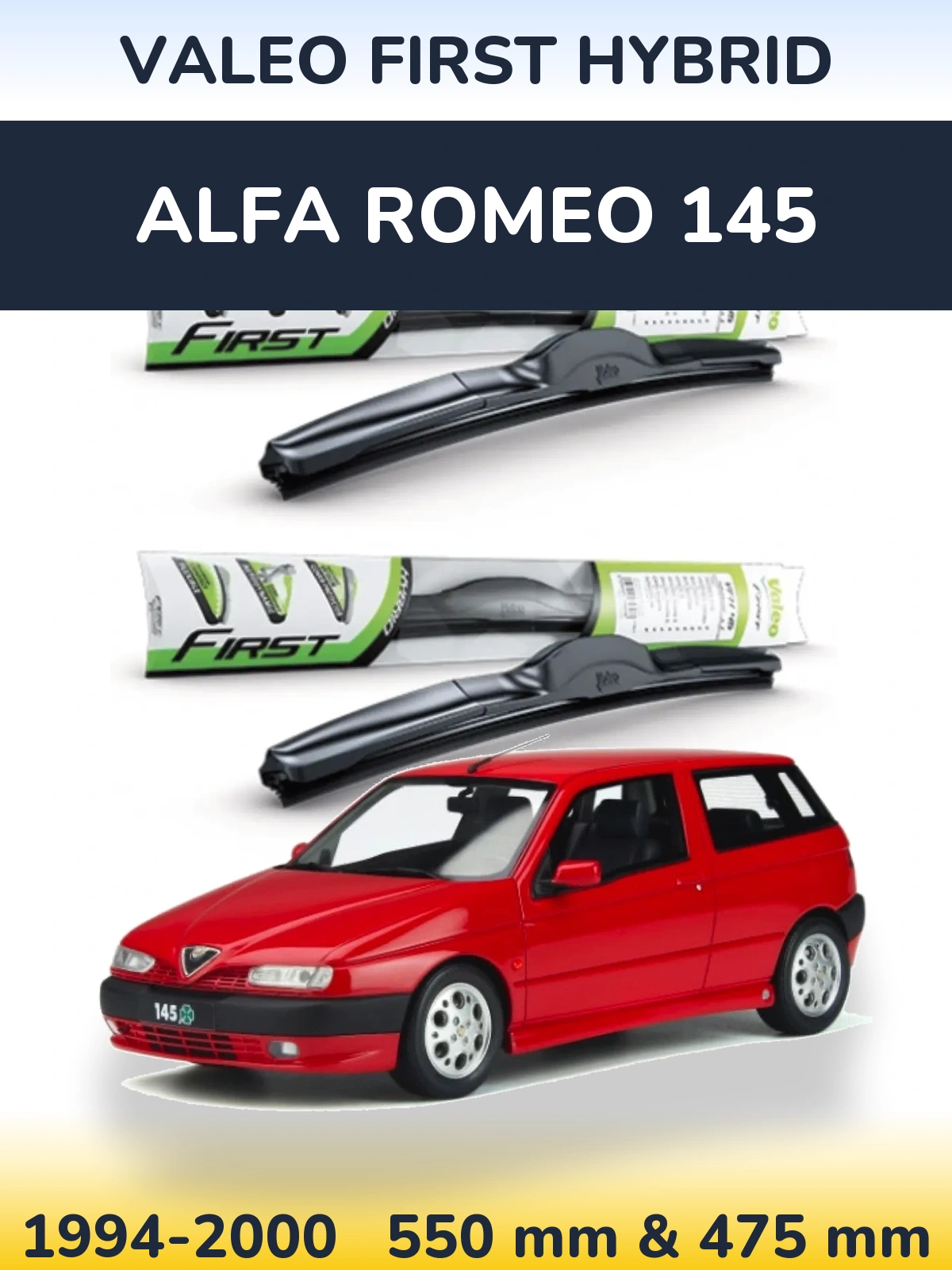 Torkarblad Valeo First Hybrid för Alfa Romeo 145