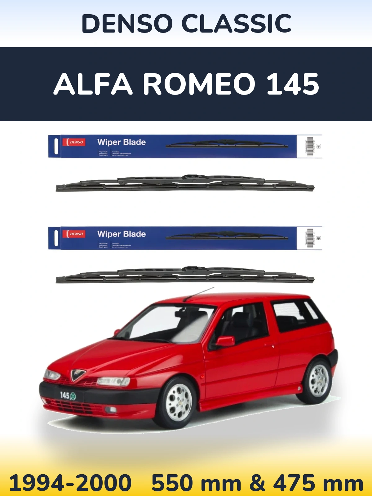 Torkarblad Denso Classic för Alfa Romeo 145