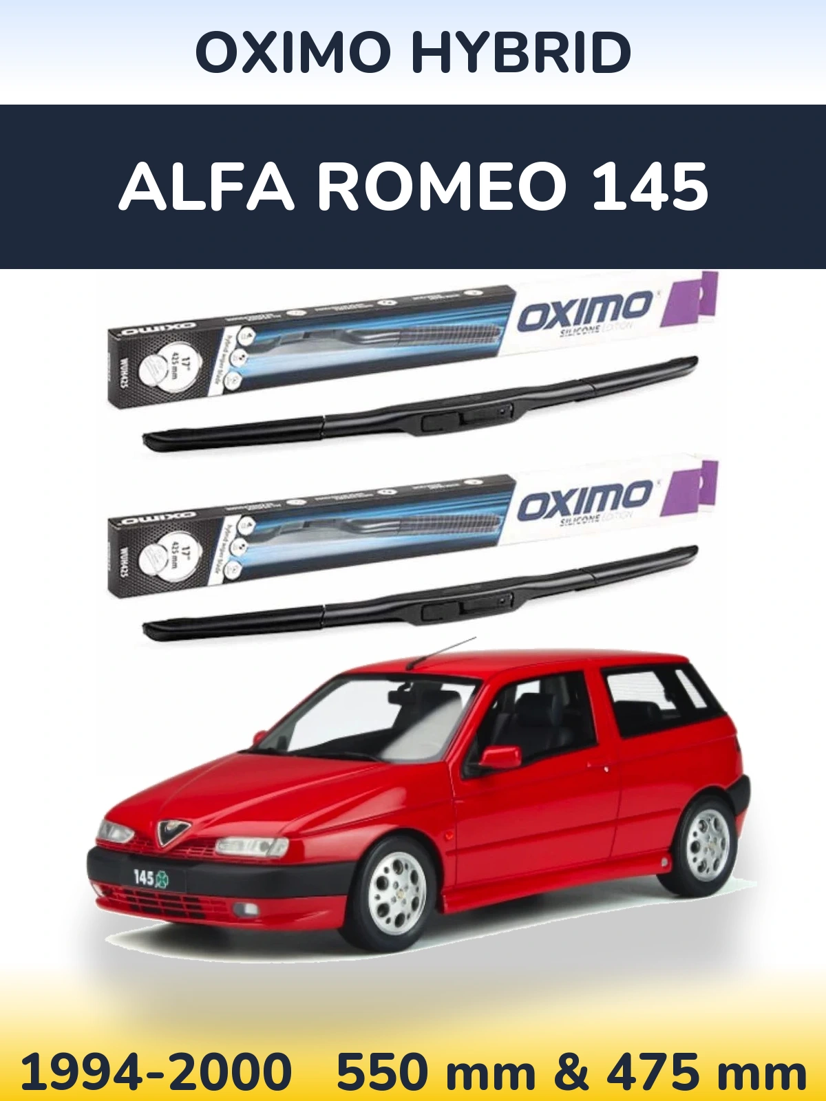 Torkarblad Oximo Hybrid för Alfa Romeo 145