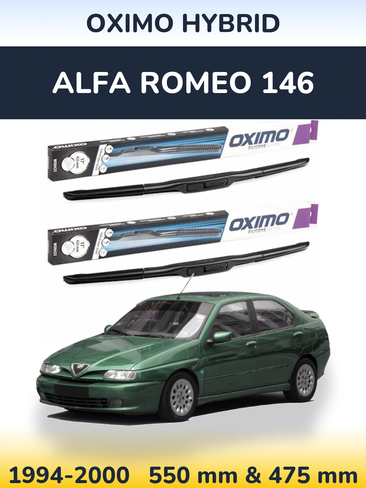 Torkarblad Oximo Hybrid för Alfa Romeo 146