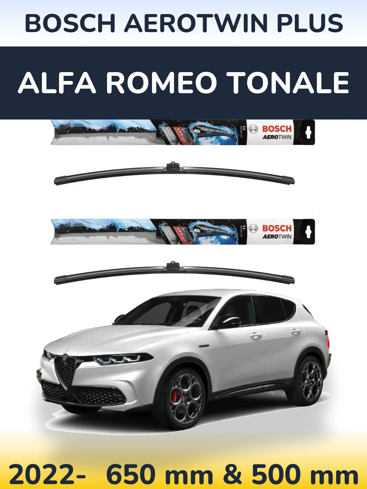 Torkarblad BOSCH AeroTwin Plus för Alfa Romeo Tonale