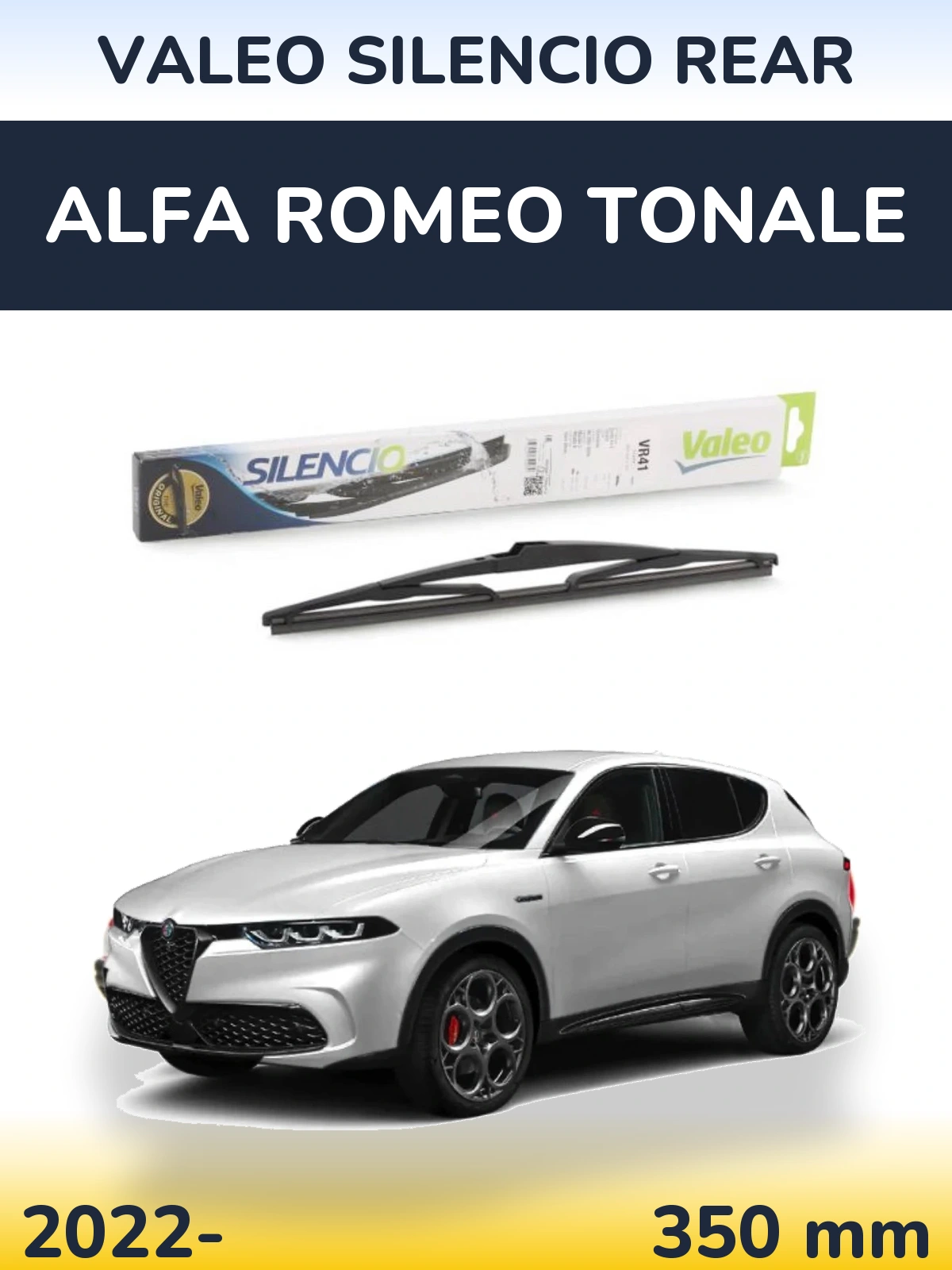 Torkarblad Valeo Silencio Rear för Alfa Romeo Tonale