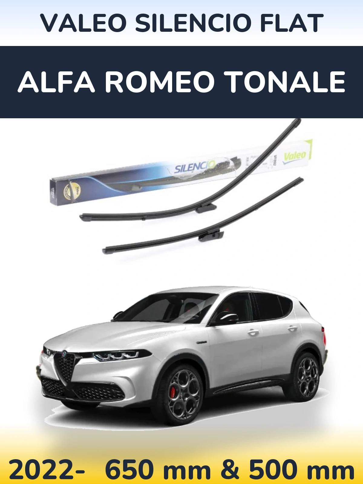 Torkarblad Valeo Silencio Flat för Alfa Romeo Tonale