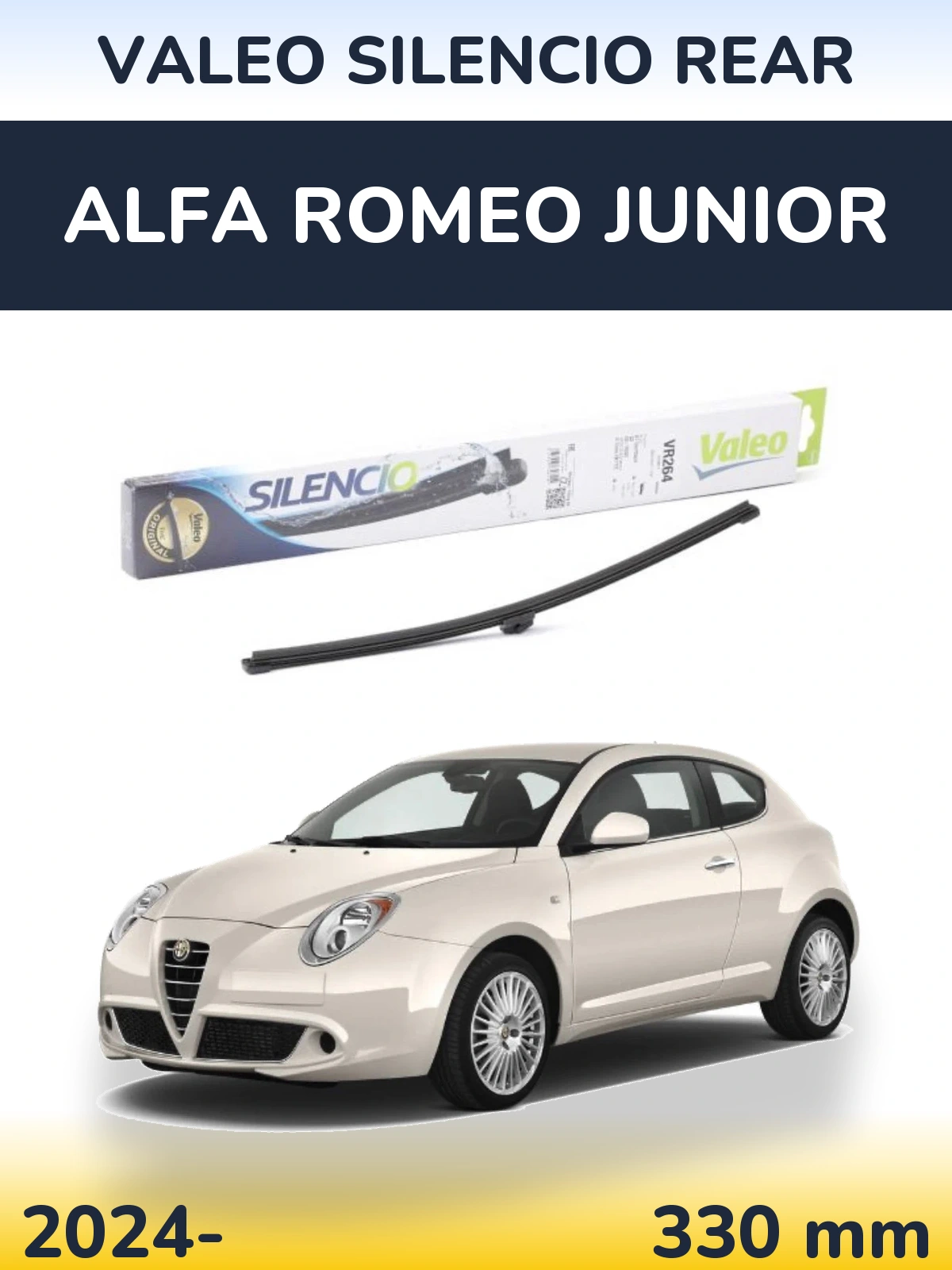 Torkarblad Valeo Silencio Rear för Alfa Romeo Junior