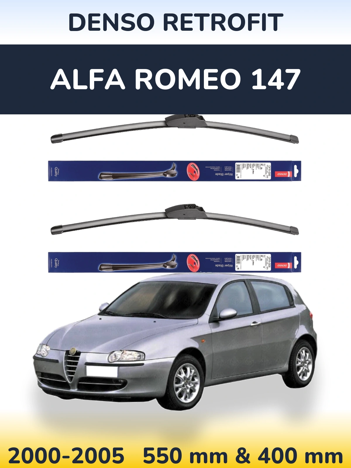 Torkarblad Denso Retrofit för Alfa Romeo 147
