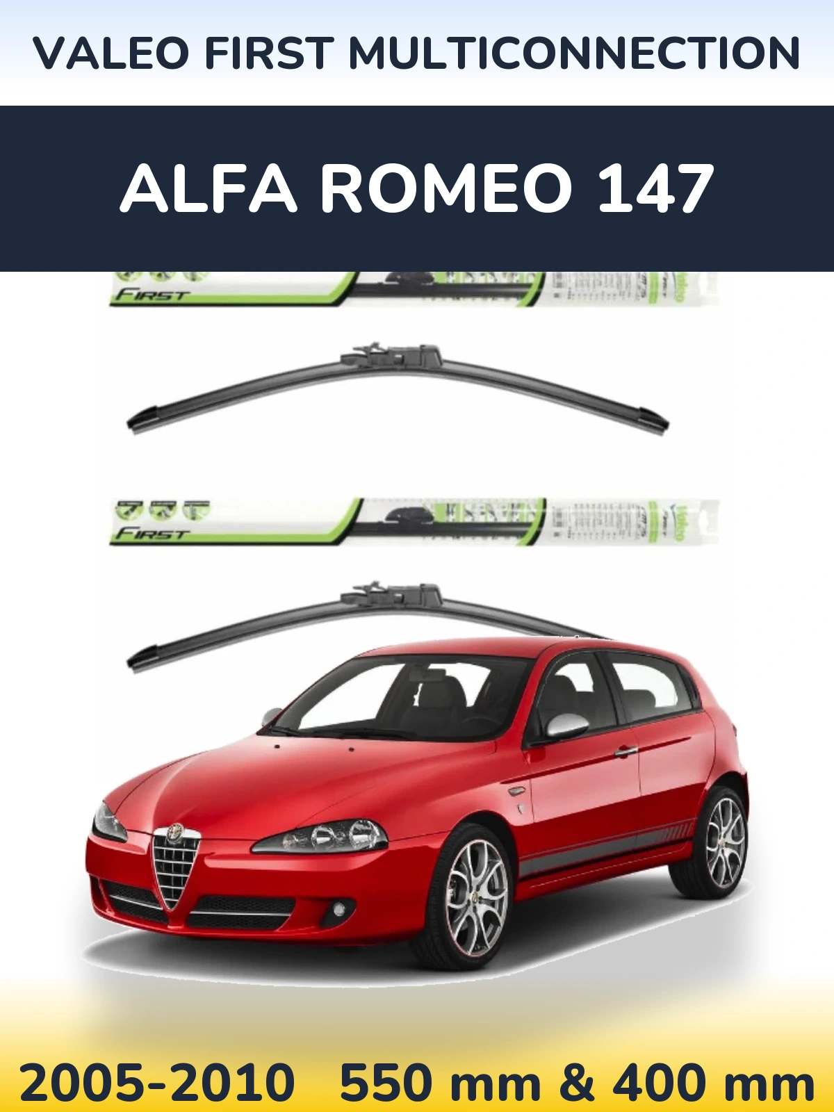 Torkarblad Valeo First MultiConnection för Alfa Romeo 147