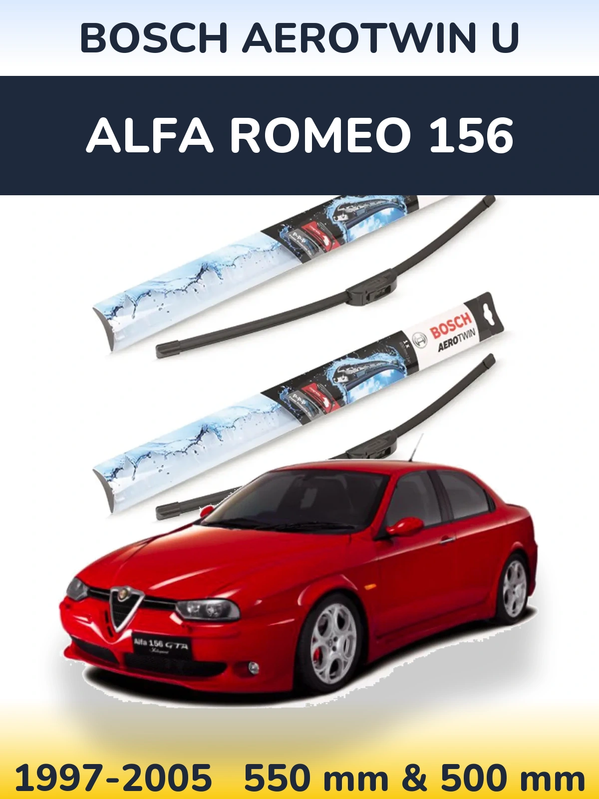 Torkarblad BOSCH AeroTwin U för Alfa Romeo 156