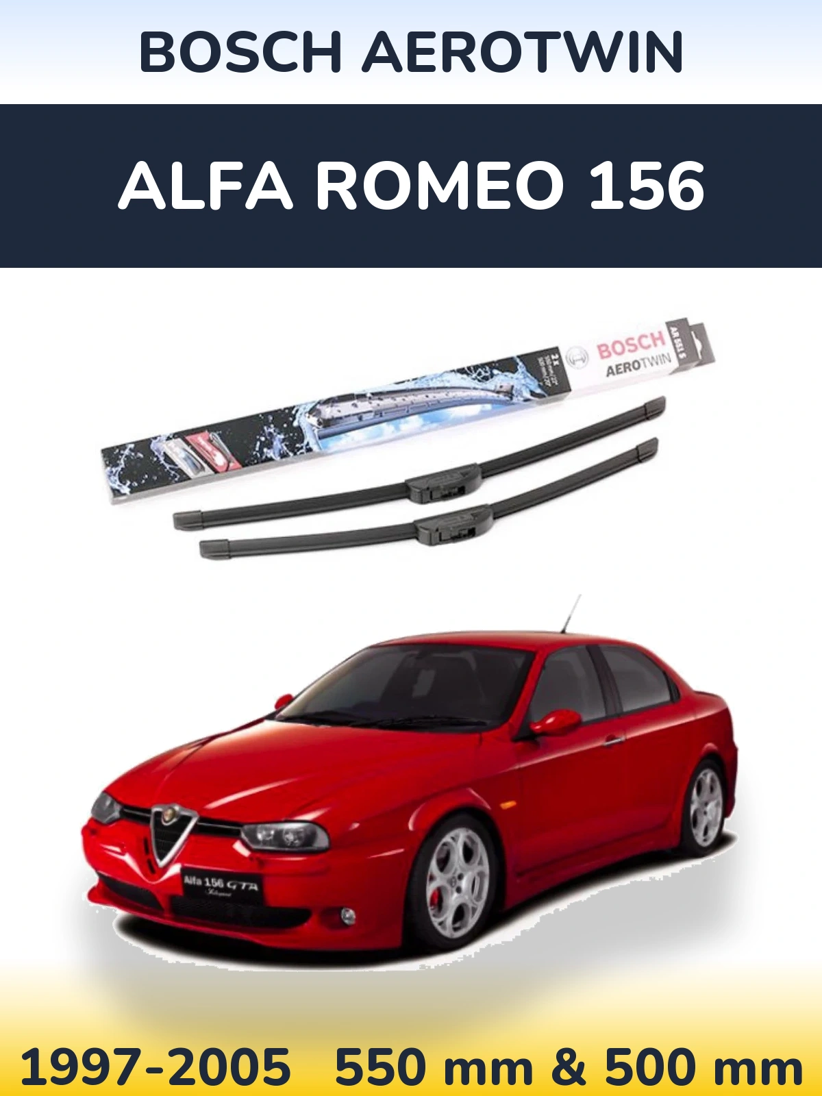 Torkarblad BOSCH AeroTwin för Alfa Romeo 156