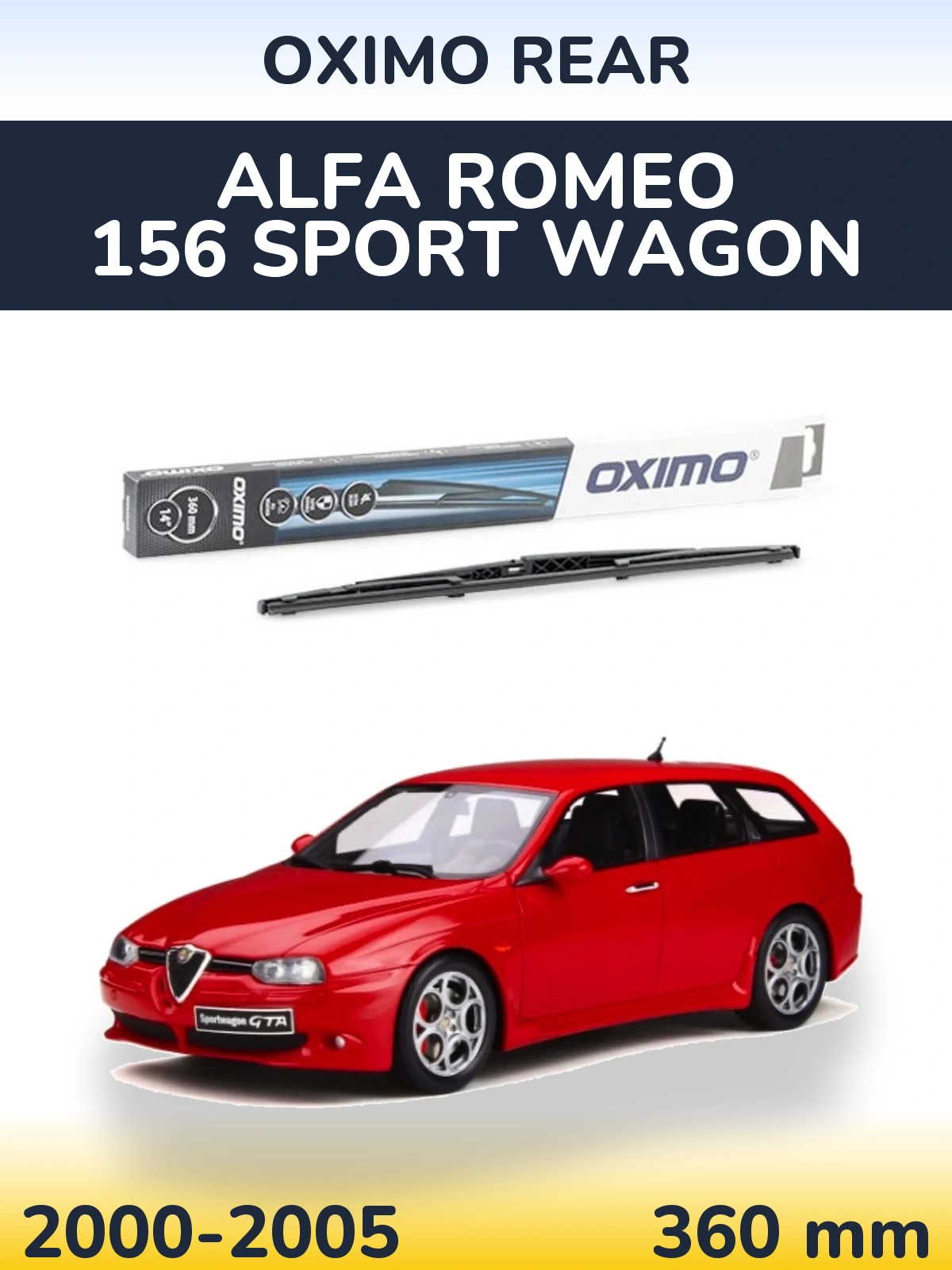 Torkarblad Oximo Rear för Alfa Romeo 156 Sport Wagon