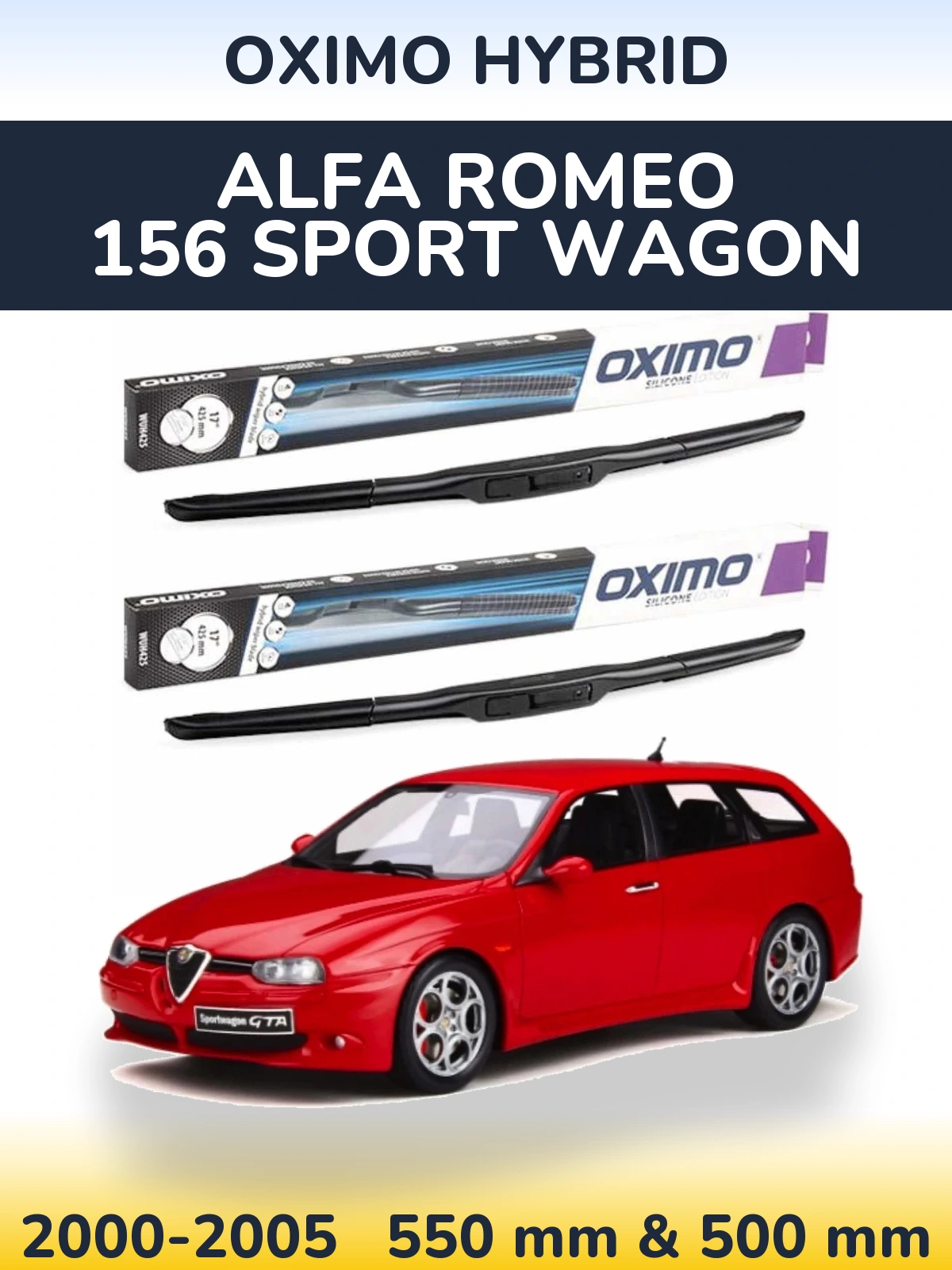 Torkarblad Oximo Hybrid för Alfa Romeo 156 Sport Wagon