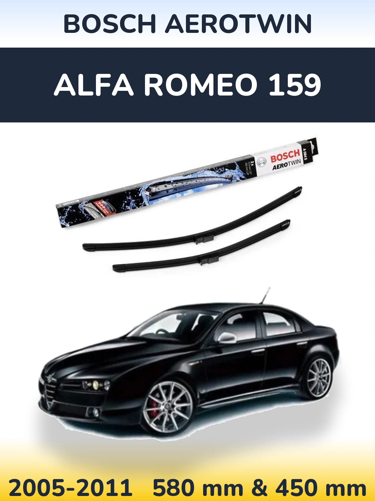 Torkarblad BOSCH AeroTwin för Alfa Romeo 159