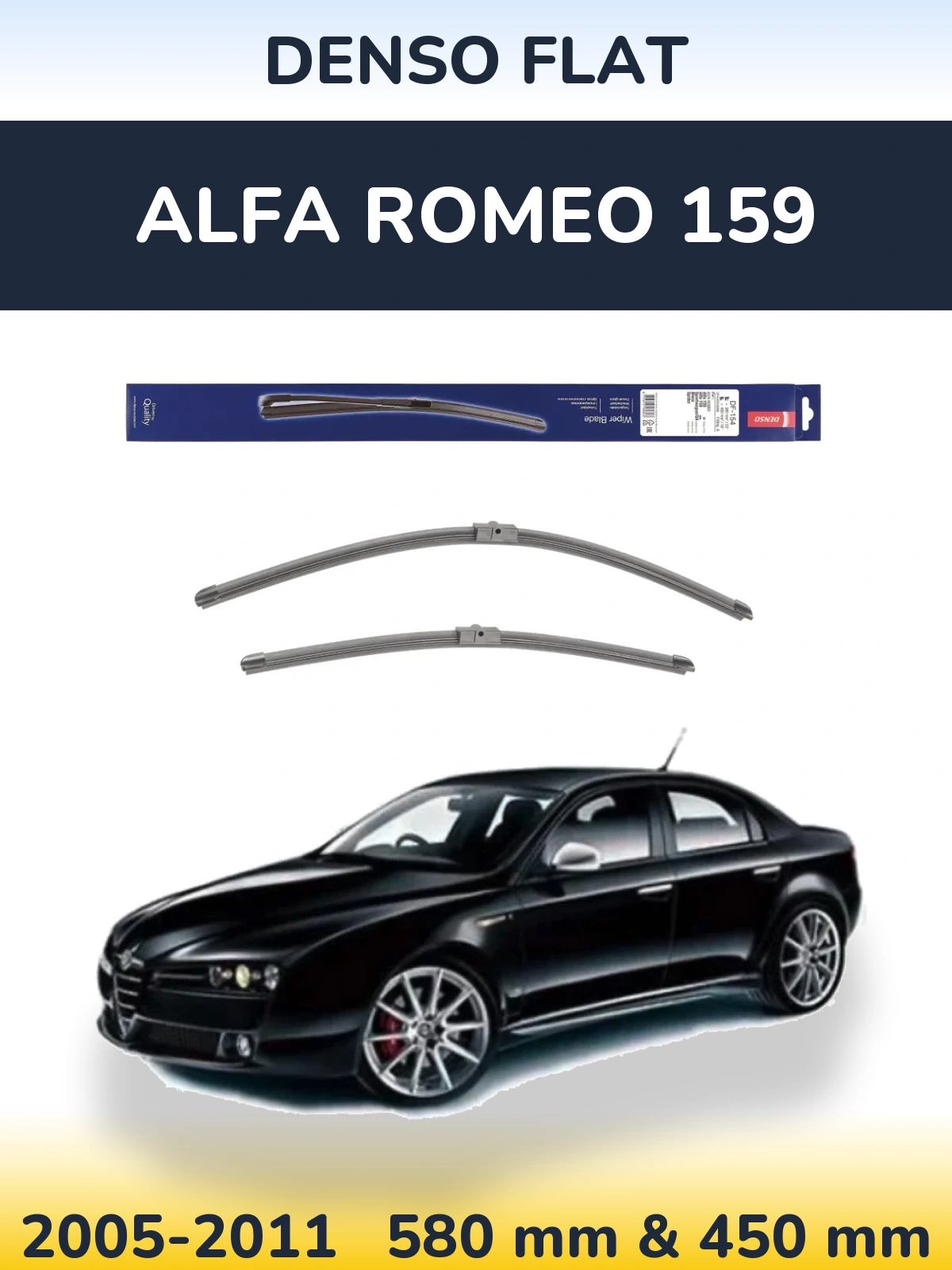 Torkarblad Denso Flat för Alfa Romeo 159