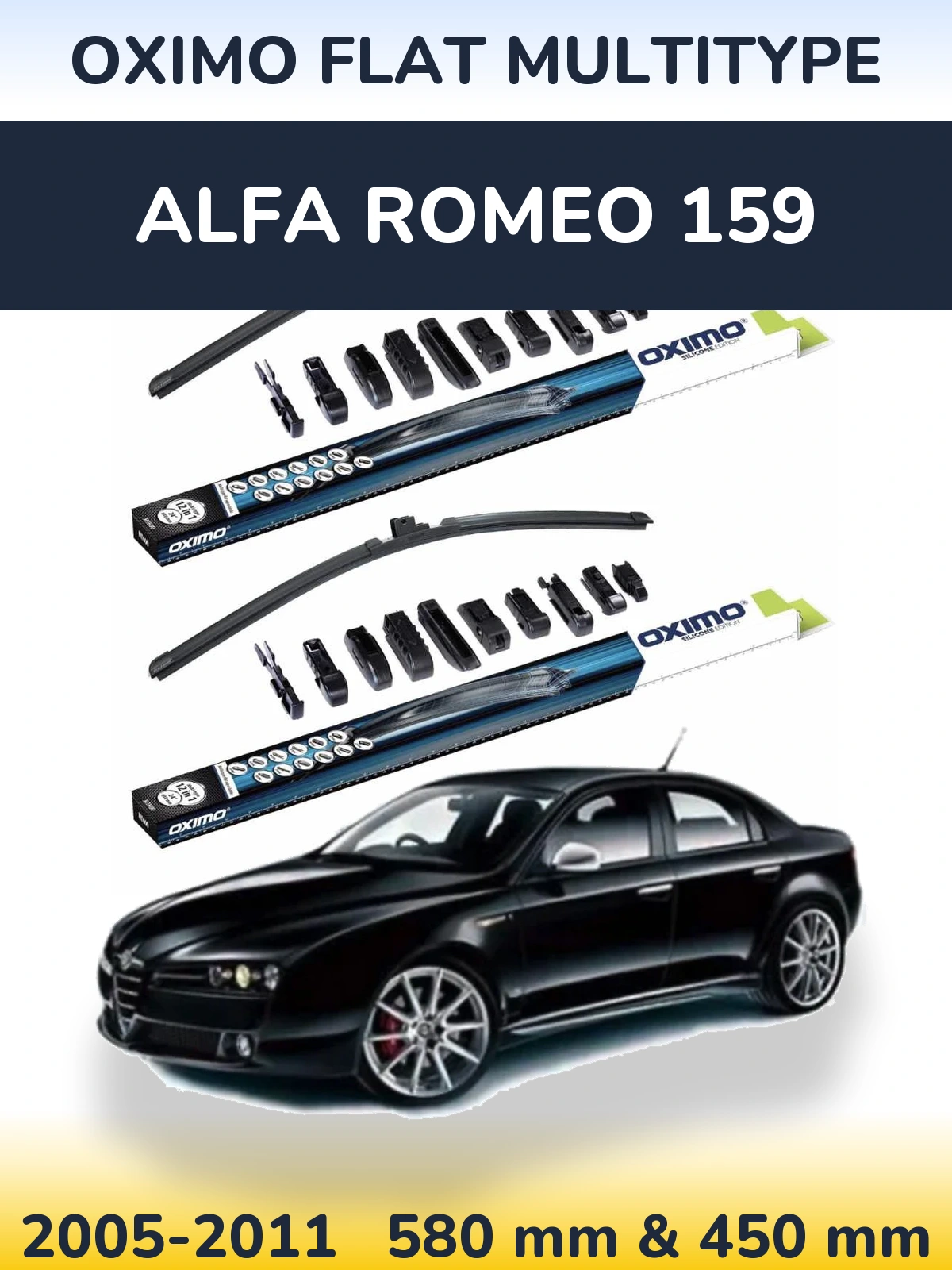 Torkarblad Oximo Flat MultiType för Alfa Romeo 159
